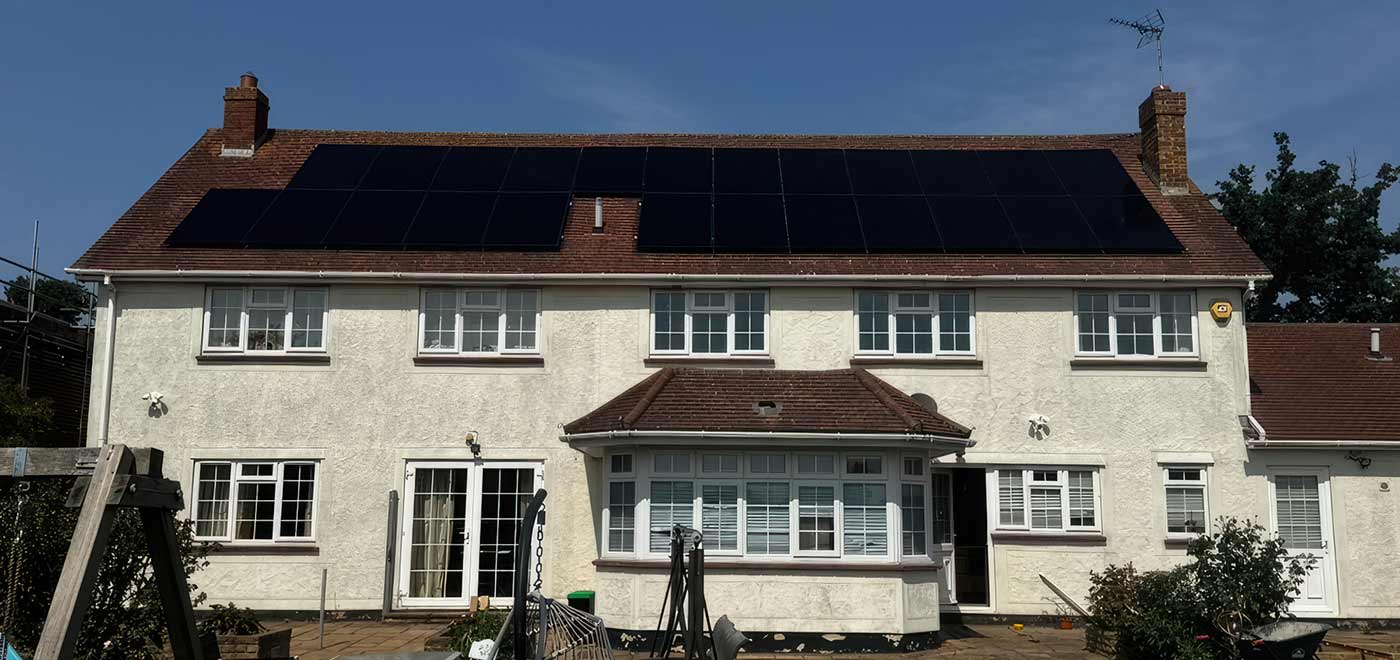 NT Electrical Chelmsford - solar panels on roof